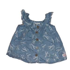 Calvin Klein Jeans Girls Blue Sleeveless Tank Top 18M